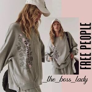 Free People sweatshirt all star buti logo pullover Small